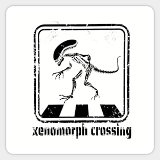 Xenomorph crossing black print Sticker